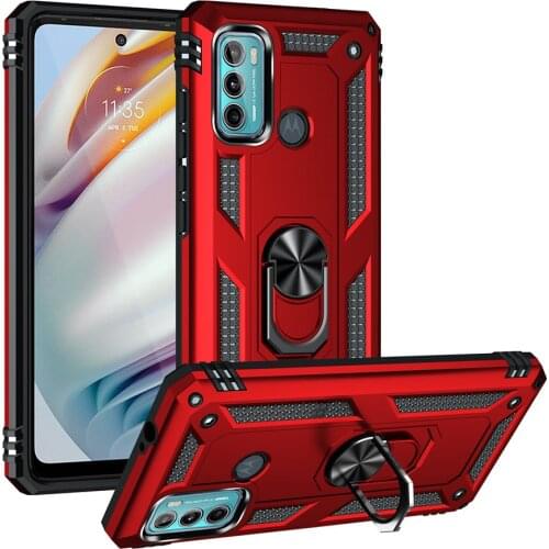 Heavy Duty Rugged Cover Ring Bracket Magnetic Holder Shockproof Kickstand case For Moto G60 /Moto G40 Fusion Cover