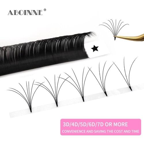 Abonnie Easy Fan 1s Blooming Eyelash Extension Volume Mink Eyelashes Professional Cashmere Lashes Customized False Eyelash