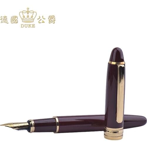 Luxury Deep Red Fountain Pen Duke MY Deep Blue and Black Ink Pen Business Gift Pens with An Original Box School Pens for Writing