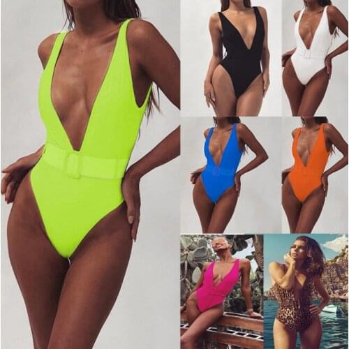 Sexy Womens One Piece Bikini Swimwear Swimsuit Bathingsuit Beach Monokini Padded