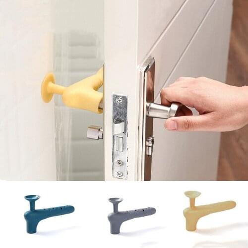 3 Colors Silicone Door Handle Sleeve with Sucker Bedroom Living Room Children Baby Anti-collision Safety Protection Accessories