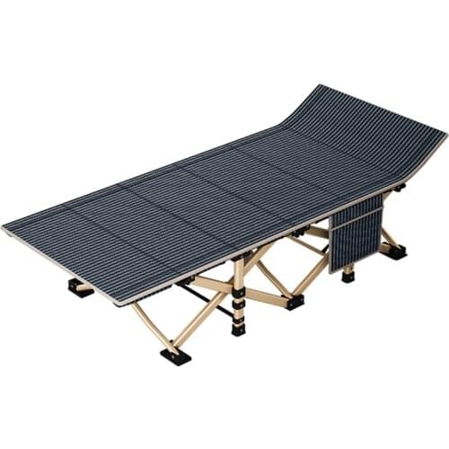 Folding bed lunch break bed portable marching bed single simple bed lunch bed reinforced recliner