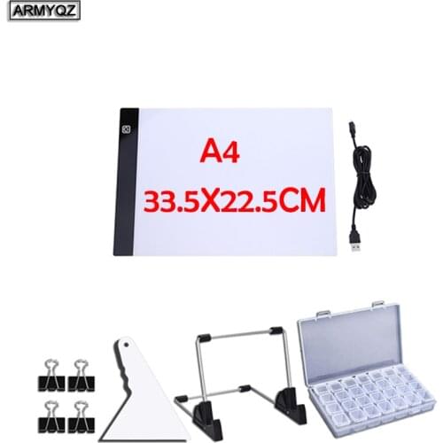 LED Diamond Painting Light Pad Lightpad Board Diamond Painting Accessories Tool Kits A3 A4 A5 Drawing Graphic Tablet Box