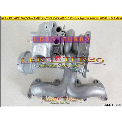 K03 53039700248 53039700162 53039700150 53039700142 5303700099 Turbo For VW Golf 5 6 Polo 5 Tiguan Touran BWK BLG CAVB 1.4L TSI