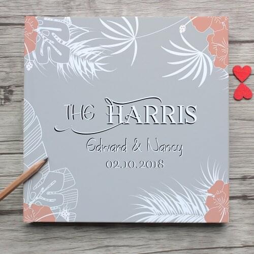 Unique Custom White Wedding Guest Book Alternative Ideas, Personalized White Wedding Guestbook Sign,Photo Album,Gift & Mementos