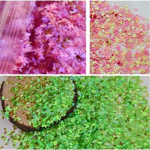 50g x1bag Nail Art Glitter Flake Butterfly Designs Chunky Flake Ultra-thin Iridescent Sparkly Paillette DIY Nails Art Decoration
