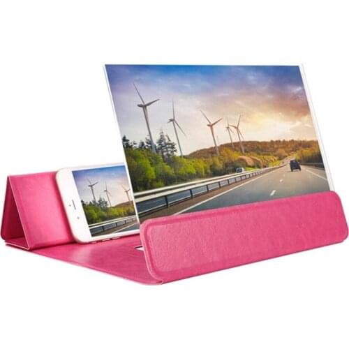 12 inch phone screen magnifier with PU leather foldable case