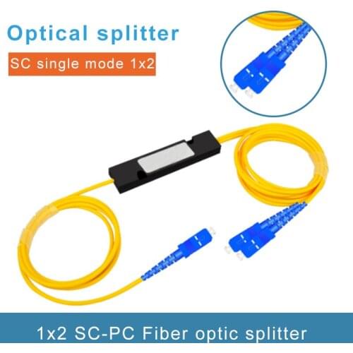 1X2 SC UPC Fiber optic splitter SC-UPC MINI PLC Single mode SC splitter fiber optic SC PC Optical splitter Fiber optic tool