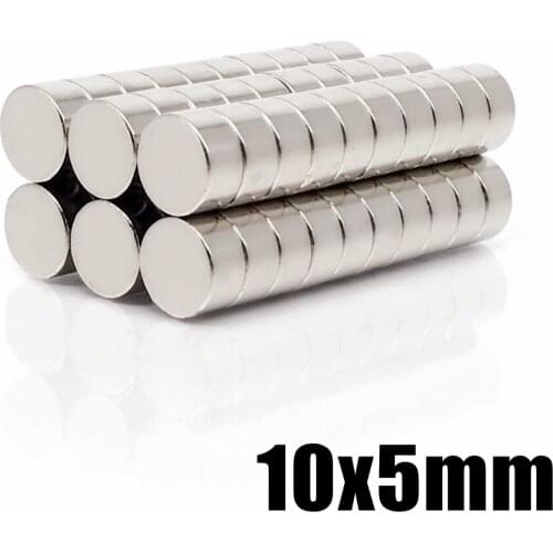 20/50/100/500pcs 10x5 Super Powerful Strong Bulk Round NdFeB Neodymium Disc Magnets Dia N35 Rare Earth Magnet 10*5