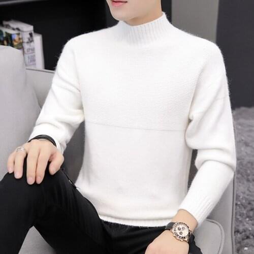2019 New Winter Brand Cashmere Sweater Men Thick Warm Male Turtleneck Pullovers Top Quality Fashion Mens Christmas Sweaters