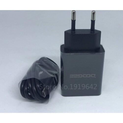 Original Doogee BL7000 AC Adaptor Travel Fast Charger 3.0 EU Plug Adapter DC 100-240V 0.6A+Usb Cable Data Line For DOOGEE BL7000