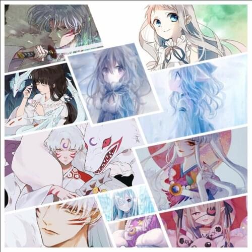 Diy Diamond Painting Purple Robe Ancient Style Male White Clothes with Moon Imprint On Forehead Cartoon Male Decoration Poster