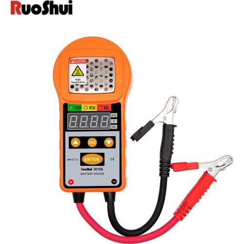 RuoShui 3015A Battery Tester Charger Analyzer 12V for Vehicle Voltage Test Car Battery Detector Meter Charging Cricut Load Tools