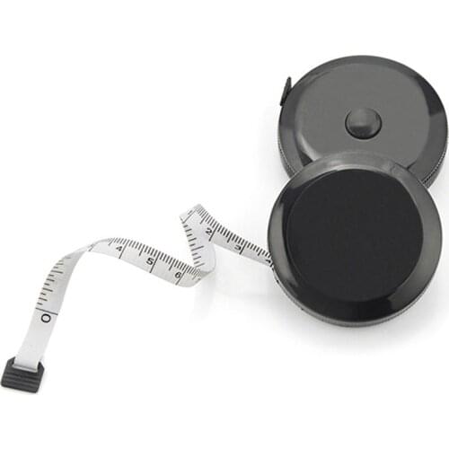 Automatic Dual Sided Retractable Measuring Tape Black Tape Measures ABS Flexible Mini Sewing Measuring Tape 1.5m/60inch