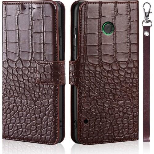 Luxury Crocodile texture Leather Wallet Flip Case for Microsoft Nokia Lumia 532 case Phone cover case with Card Holder