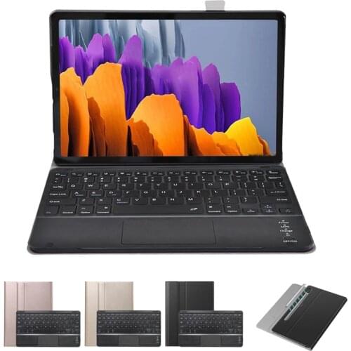 Touchpad Keyboard Case For Samsung Galaxy Tab S7+ T970 12.4'' Tablet Leather Cover for SM-T970 T976B S7 Plus Bluetooth Keyboard