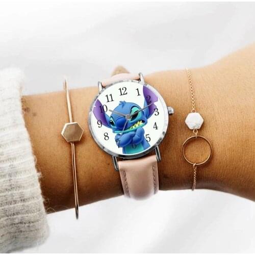 Disney Watch Childrens Cartoon Watching Movies Anime Characters PU Pointer Belt Quartz Digital Watch Childrens Birthday Gift