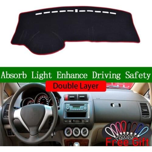 Double Layer Car Stickers For Honda city 2004 2005 2006 2007 Dashboard Cover Car Accessories Interior Anti-UV Car Decals