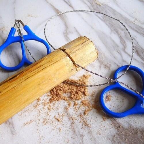 New Outdoor Camping Hiking Pocket Saw Wire Travel Emergency Survive Tool Stainless Steel Wire Kits With Finger Handle For Cuttin