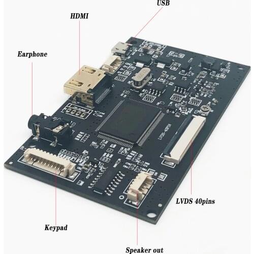 HDMI+Audio 40pin LCD Driver Controller Board Kit for Panel CLAA070ND02/EJ070NA02/AT070TNA2 V.1 HSD070PFW3 1024*600 android USB5V