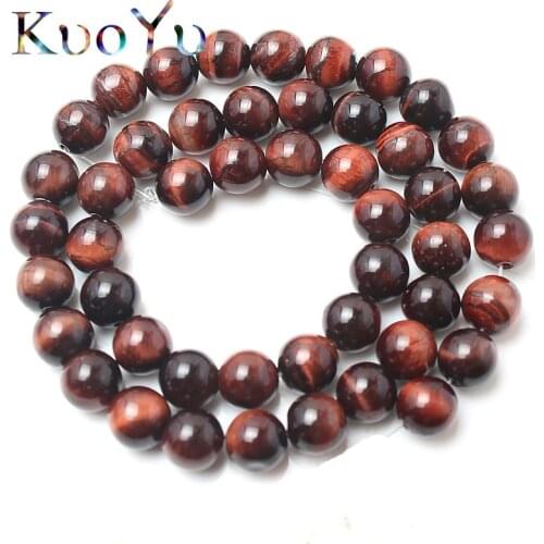 Natural Stone Beads Red Tiger Eye Round Loose Beads For Jewelry Making 15.5" Pick Size 4/6/8/10/12 mm DIY Bracelet wholesale