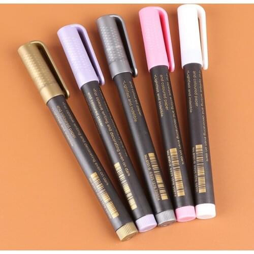 Marker Pen Glitter Paint Marker For Card Making Calligraphy Arts DIY Supplies Metallic Permanent Paint Markers Birthday Gift