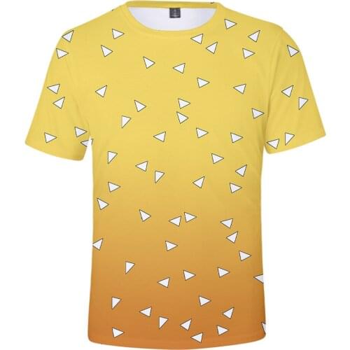 Demon Slayer Cartoon Streetwear Summer T Shirt Men Clothes 2019 Fashion Print Mans T-shirt Harajuku Gym Clothing