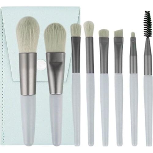 8 Pcs Mini Travel Portable Soft Makeup Brushes Set Eye Shadow Foundation Powder Eyelash Lip Concealer Blush Make Up Brush Set