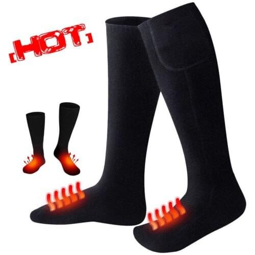 New Electric Battery Heated Socks Feet Warmer Heater Ice Fishing Foot Shoe Warm Crew Women Men Fashion Winter Socks