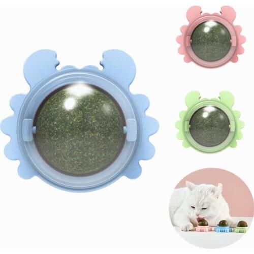 New Cat Supplies 360 Degree Rotatable Cat Catnip Ball Toy Pet Cat Interactive Toy Safe Healthy Cat Chew Toys for Teeth Cleaning