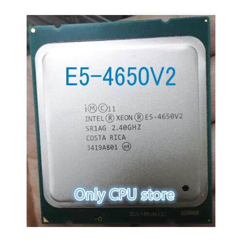 E5-4650V2 Original Intel Xeon E5 4650V2 2.4GHZ 10-Cores 25MB SmartCache E5 4650 V2 FCLGA2011 95W free shipping