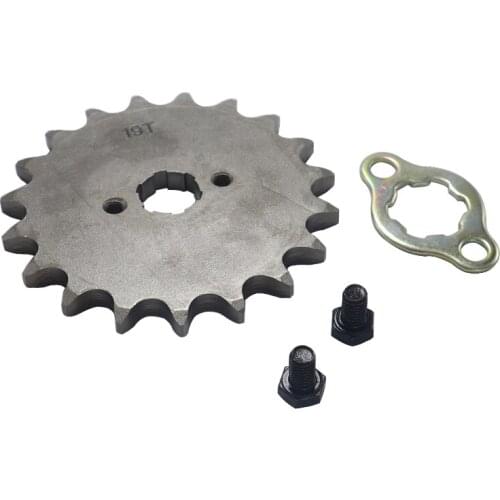 Front Engine 530# 20mm 19T Teeth Chain Sprocket With Retainer Plate Locker for Motorcycle Dirt Bike ATV