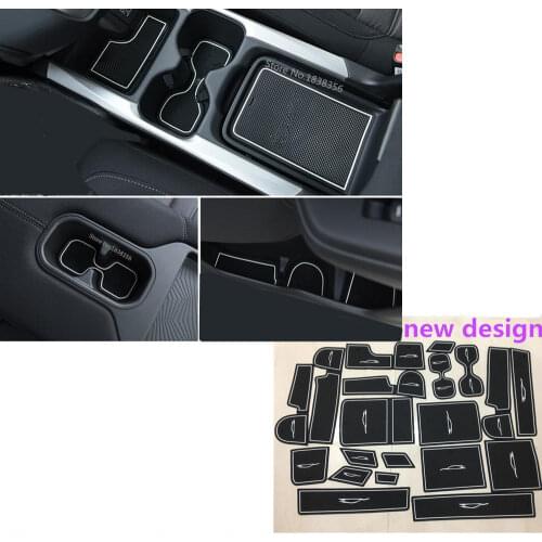 Car Groove Gate Slot Armrest Storage Rubber Non-Slip Mats Mat Inner Door Pad/Cup 21pcs For Honda CRV CR-V 2017 2018 2019 2020