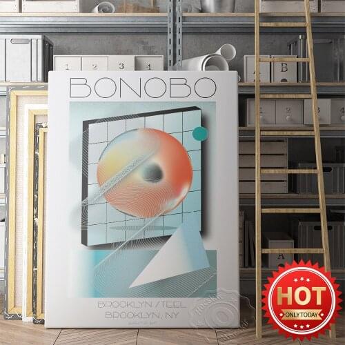 Music Star Bonobo Gig Poster, Hot Singer Wall Art, Bonobo Prints Art, Fans Music Collection Poster, Brooklyn Steel Wall Decor