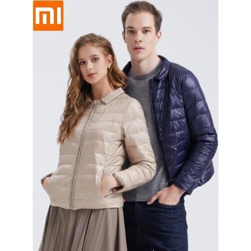 Xiaomi Men women Temperature controlled heating down jacket 90% white duck down Winter Ultralight Duck Down coat