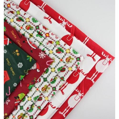 158cm x half meter Christmas 100% Cotton Fabric for Sewing Tilda Doll Cloth DIY Quilting Patchwork Tissue Textile