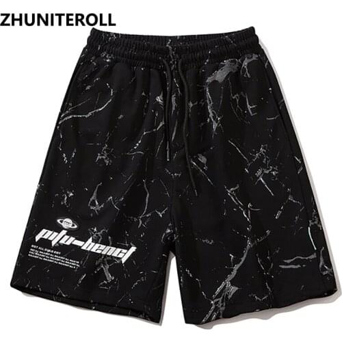 Teachwear Short Sweatpant Lightning Print Shorts for Men Hip Hop Harajuku Baggy Joggers Shorts Summer Men Track Short Streetwear