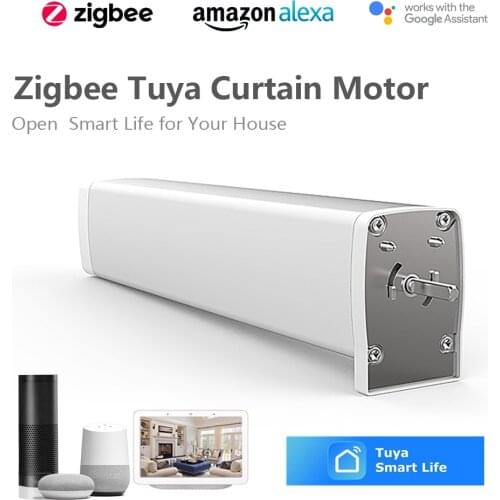 Tuya Smart Life Intelligent Zigbee Electric Curtain Motor Drive Motorized Status Track Timer APP Remote Control Alexa Google