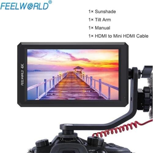 Feelworld F6 5.7inch Full HD 1920x1080 IPS DSLR HDMI Field Video Monitor with Tilt Arm Power Out for Handheld Gimbal Stabilizer