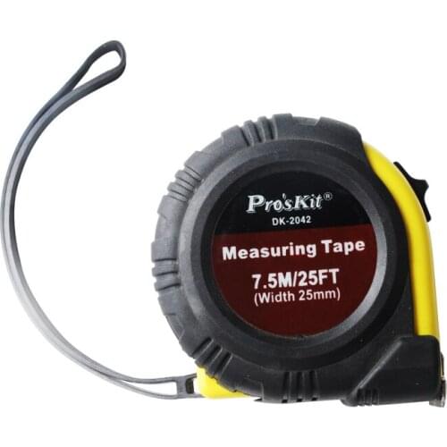 High Quality Steel Tape Measure 7.5m(25FT) Anti-shock Antislip High Hardness for Interior Finishing Woodworking DK2042