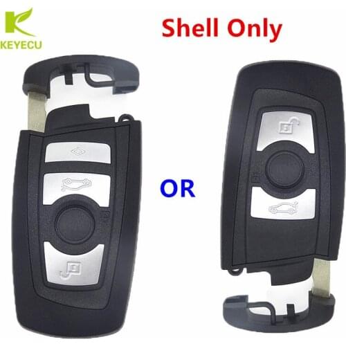 KEYECU Replacement Smart Remote Key Shell Case Housing 3 Button/ 4 Button optional for BMW CAS4 New 5 7 Series With Insert Blade