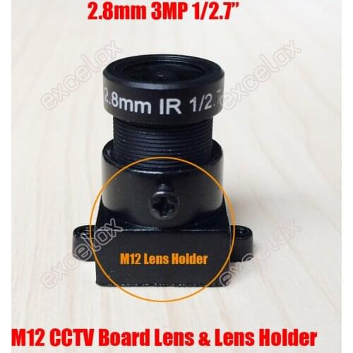 10PCS 3MP 1/2.7" 2.8mm 120 Degrees Wide Angle View Fisheye CCTV Fixed Board Lens M12 Mount Holder Support for Analog IP Camera