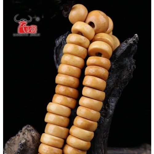 10PCS The natural vintage bovine bone septum gasket is used to make the old craftsmang bodhi beads DIY jewelry access