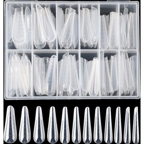 180PCS Dual Forms Top Mold Tips For Quick Building Acrylic False Nails System Nail Extension Tools Poly Nail Gel Molds