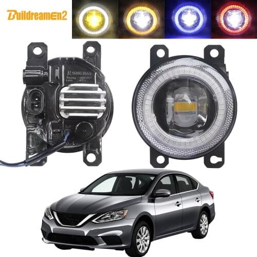 2 X Car Fog Light Assembly LED Lens Angel Eye Daytime Running Lamp 30W H11 12V For Nissan Sentra 2.0L L4 2009 2010 2011 2012