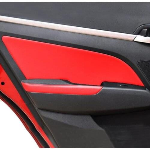 8pcs/set microfiber leather car door armrest cover door panel cover interior accessories for Hyundai Elantra 2016 2017 2018