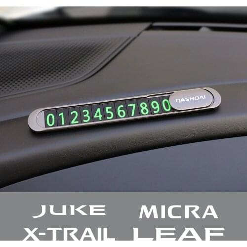 Car Temporary Parking Card Phone Number Notification Stickers For Nissan Qashqai Juke Micra X-Trail Leaf Sentra Auto Accessories