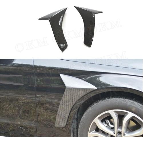 Carbon Fibre Front Side Fender Vent Fins Sticker Trim Covers for Mercedes Benz C Class W205 C200 C300 2015-2017