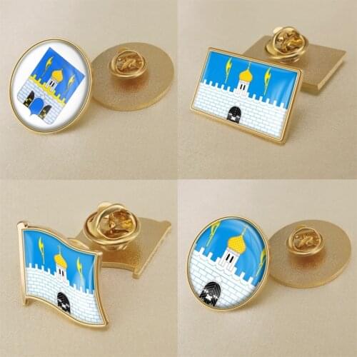 Coat of arms of Sergiev Posad/Moscow Oblast Flag Lapel Pins/Broochs/Badges