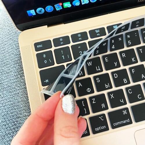 For macbook Air13 2020 Release Keyboard cover laptop protective film New Air13.3 A2179 silicone keyboard cover RU SE FR Arab KR